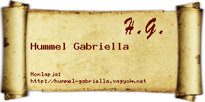 Hummel Gabriella névjegykártya