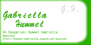 gabriella hummel business card